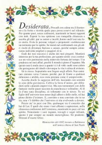 Anno Nuovo - Desiderata